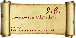 Jovanovics Cézár névjegykártya